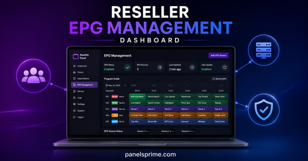 Reseller EPG Management Dashboard